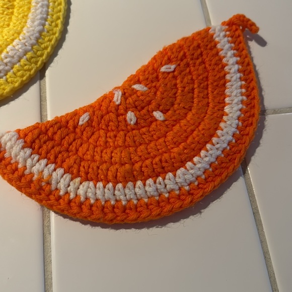Vintage Handmade Crochet Fruit Pot Holders - Picture 3 of 6